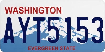 WA license plate AYT5153
