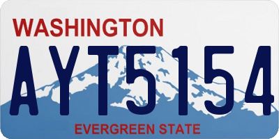 WA license plate AYT5154
