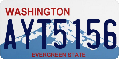 WA license plate AYT5156