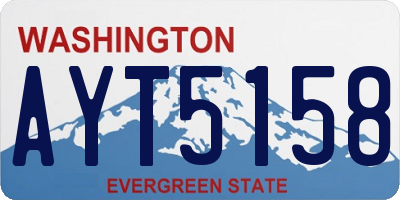 WA license plate AYT5158