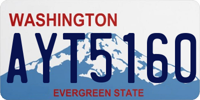 WA license plate AYT5160