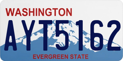 WA license plate AYT5162