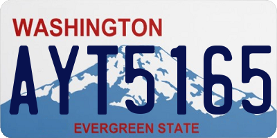 WA license plate AYT5165