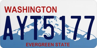 WA license plate AYT5177