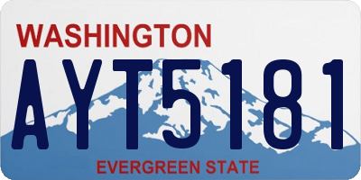 WA license plate AYT5181