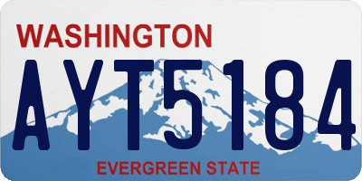 WA license plate AYT5184