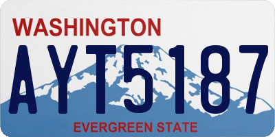 WA license plate AYT5187