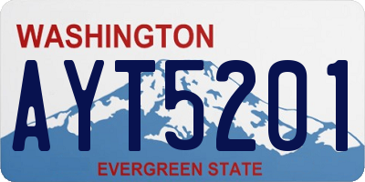 WA license plate AYT5201