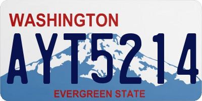 WA license plate AYT5214