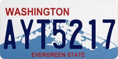 WA license plate AYT5217