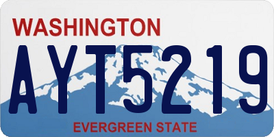 WA license plate AYT5219