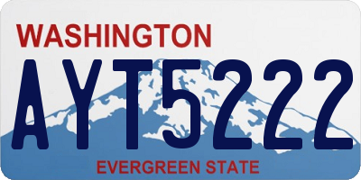 WA license plate AYT5222