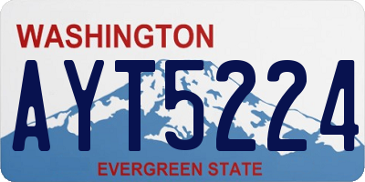 WA license plate AYT5224