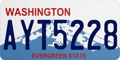 WA license plate AYT5228