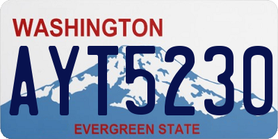 WA license plate AYT5230
