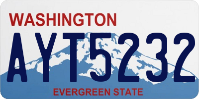 WA license plate AYT5232