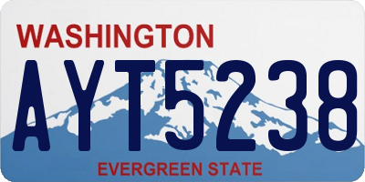 WA license plate AYT5238
