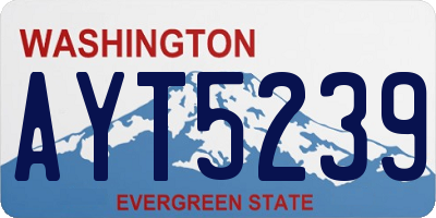 WA license plate AYT5239