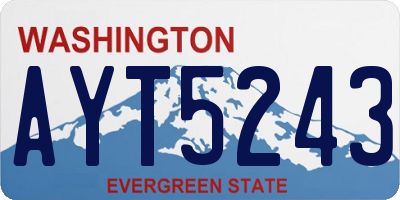 WA license plate AYT5243