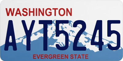 WA license plate AYT5245