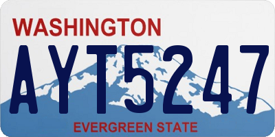WA license plate AYT5247