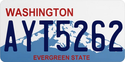 WA license plate AYT5262