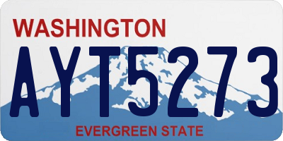 WA license plate AYT5273