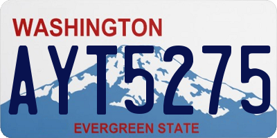 WA license plate AYT5275