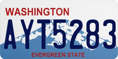 WA license plate AYT5283