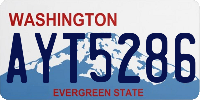 WA license plate AYT5286