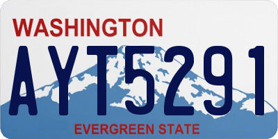 WA license plate AYT5291