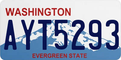 WA license plate AYT5293