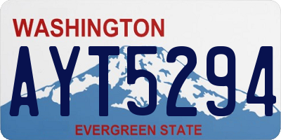WA license plate AYT5294