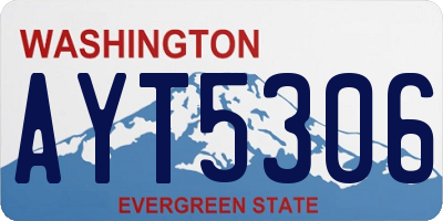 WA license plate AYT5306
