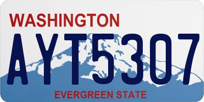 WA license plate AYT5307