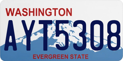 WA license plate AYT5308