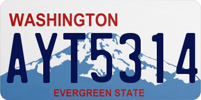 WA license plate AYT5314