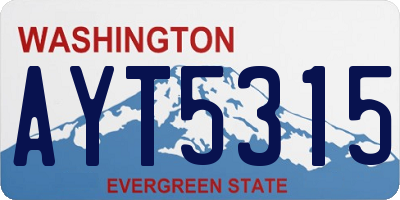 WA license plate AYT5315