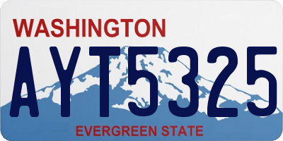 WA license plate AYT5325
