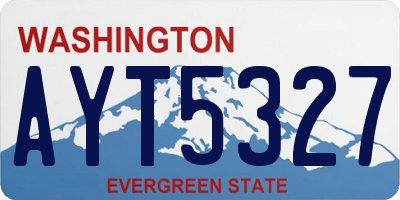 WA license plate AYT5327