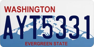 WA license plate AYT5331