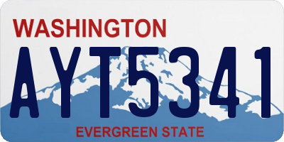 WA license plate AYT5341