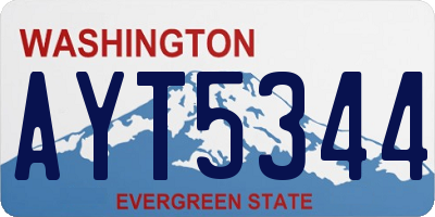 WA license plate AYT5344