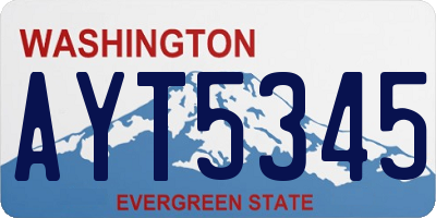WA license plate AYT5345