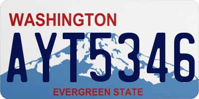 WA license plate AYT5346