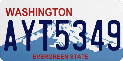 WA license plate AYT5349