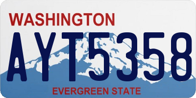 WA license plate AYT5358