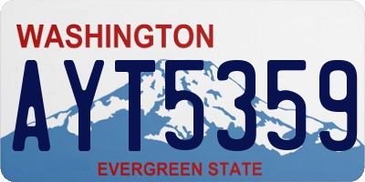 WA license plate AYT5359