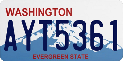 WA license plate AYT5361