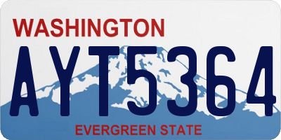 WA license plate AYT5364